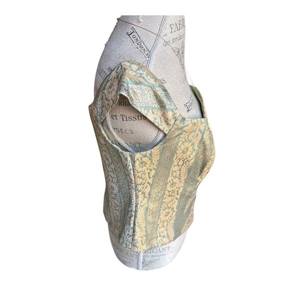Sam Kori George Atelier Brocade Corset-Style Top Jacquard Festival M - Picture 3 of 5